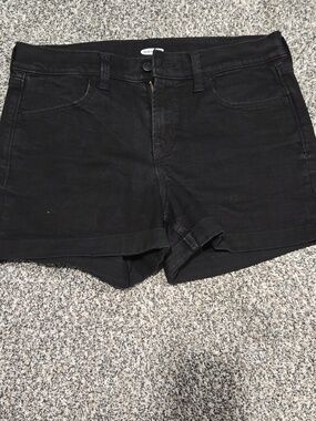 Old Navy Dark Blue And Black Roll-Cuff Denim Shorts